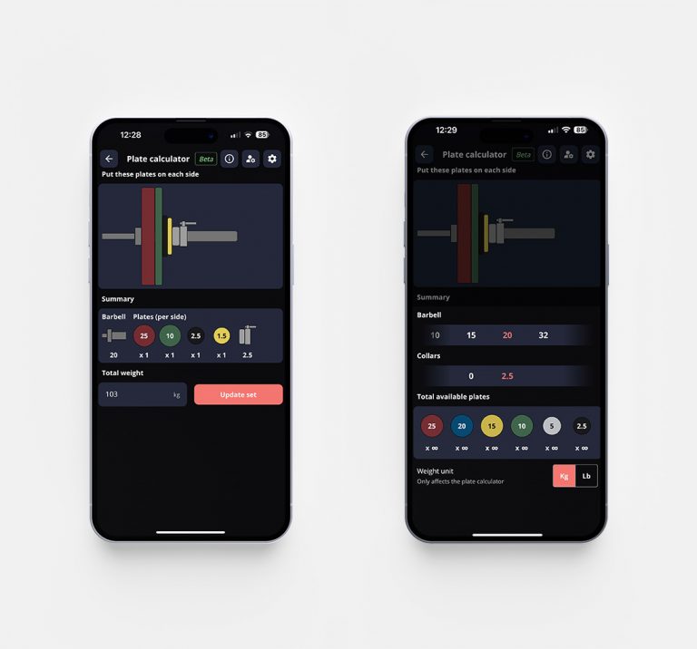 Plate Calculator StrengthLog Support Area
